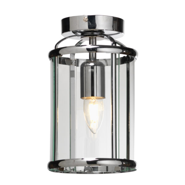 FERN FLUSH LANTERN CHROME